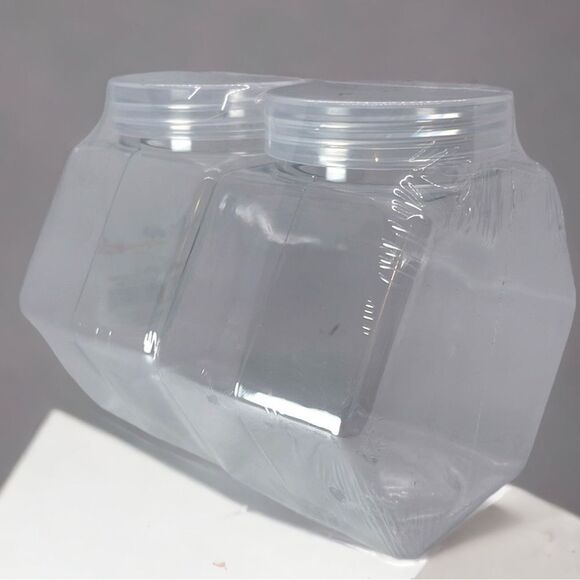 NWT Target 2 Pack Clear Storage Organizer jars - Picture 2 of 3